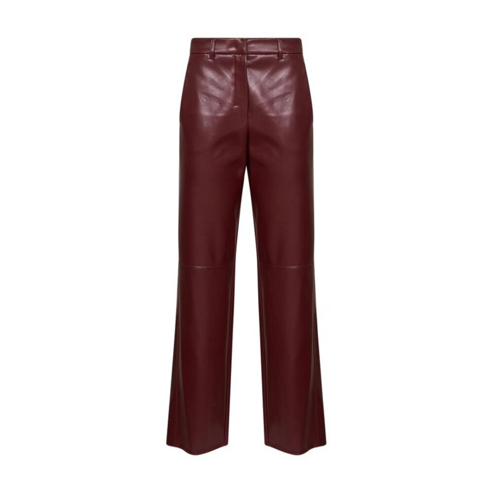 Max Mara S Women Burgundy Smmsospiro Straight-Leg Trousers